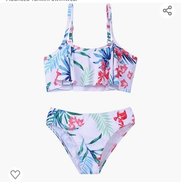 Ashiner Girl's Flounce Two Piece Bikini Swimsuit - Picture 5 of 12